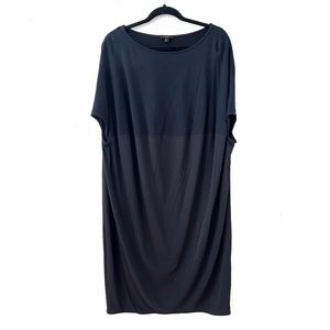 COS Navy Blue Cocoon Style Midi Dress